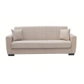ANIMA LIGHT BROWN ΥΦΑΣΜΑ 3ΘΕΣΙΟΣ ΚΑΝΑΠΕΣ/ΚΡΕΒΑΤΙ ΜΕ ΑΠΟΘ.ΧΩΡΟ 210X80εκ.