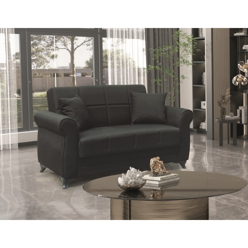 LENA BLACK ΥΦΑΣΜΑ 2ΘΕΣΙΟΣ ΚΑΝΑΠΕΣ/ΚΡΕΒΑΤΙ ΜΕ ΑΠΟΘ.ΧΩΡΟ 150Χ80εκ. LENA BLACK ΥΦΑΣΜΑ 2ΘΕΣΙΟΣ ΚΑΝΑΠΕΣ/ΚΡΕΒΑΤΙ ΜΕ ΑΠΟΘ.ΧΩΡΟ 150Χ80εκ.