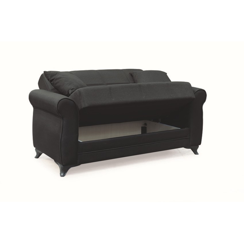 LENA BLACK ΥΦΑΣΜΑ 2ΘΕΣΙΟΣ ΚΑΝΑΠΕΣ/ΚΡΕΒΑΤΙ ΜΕ ΑΠΟΘ.ΧΩΡΟ 150Χ80εκ. LENA BLACK ΥΦΑΣΜΑ 2ΘΕΣΙΟΣ ΚΑΝΑΠΕΣ/ΚΡΕΒΑΤΙ ΜΕ ΑΠΟΘ.ΧΩΡΟ 150Χ80εκ.