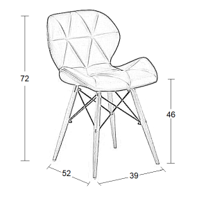 Καρέκλα Τραπεζαρίας Ξύλινη 4τμχ Margo Λευκό PU 47x53x72εκ.