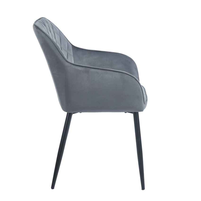SIENA GREY VELVET ΥΦΑΣΜΑ ΠΟΛΥΘΡΟΝΑ ΜΕΤΑΛΛΙΚΗ