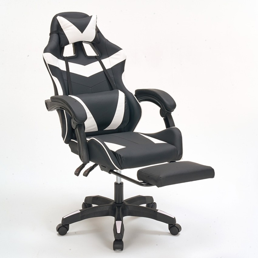 A9937 ΜΑΥΡΟ/ΛΕΥΚΟ PVC ΠΟΛΥΘΡΟΝΑ GAMING/ΜΕ ΥΠΟΠΟΔΙΟ