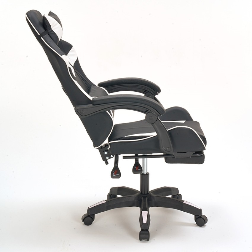 A9937 ΜΑΥΡΟ/ΛΕΥΚΟ PVC ΠΟΛΥΘΡΟΝΑ GAMING/ΜΕ ΥΠΟΠΟΔΙΟ