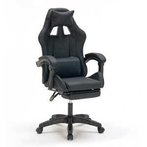 A9937 ΜΑΥΡΟ PVC ΠΟΛΥΘΡΟΝΑ GAMING/ΜΕ ΥΠΟΠΟΔΙΟ