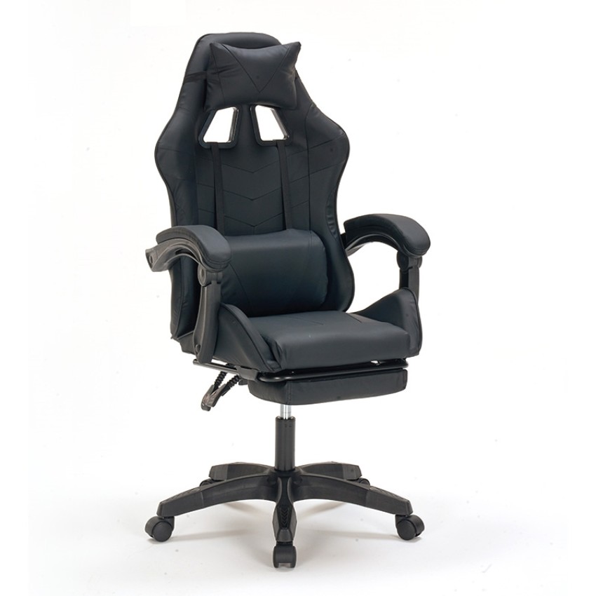 A9937 ΜΑΥΡΟ PVC ΠΟΛΥΘΡΟΝΑ GAMING/ΜΕ ΥΠΟΠΟΔΙΟ