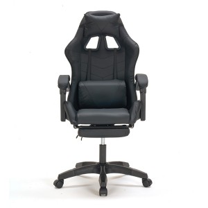 A9937 ΜΑΥΡΟ PVC ΠΟΛΥΘΡΟΝΑ GAMING/ΜΕ ΥΠΟΠΟΔΙΟ