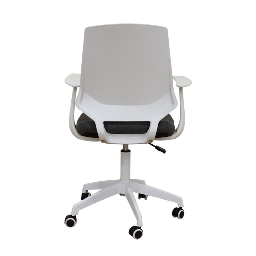 Πολυθρόνα Γραφείου A1150-W με Λευκή Πλάτη και Γκρι Υφασμάτινη Έδρα - Minimal Σχεδιασμός Πολυθρόνα Γραφείου A1150-W με Λευκή Πλάτη και Γκρι Υφασμάτινη Έδρα - Minimal Σχεδιασμός