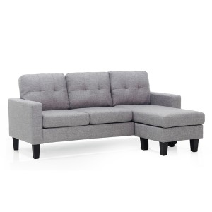 LIANA S ΓΚΡΙ ΥΦΑΣΜΑ ΚΑΝΑΠΕΣ/ΓΩΝΙΑ 185Χ126εκ.