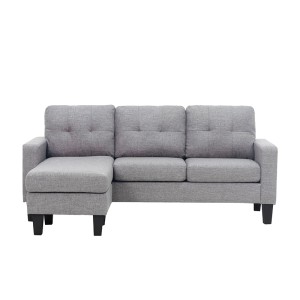 LIANA S ΓΚΡΙ ΥΦΑΣΜΑ ΚΑΝΑΠΕΣ/ΓΩΝΙΑ 185Χ126εκ.