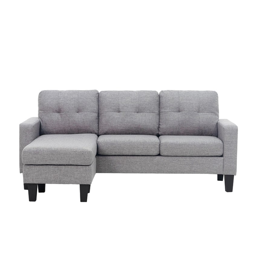 LIANA S ΓΚΡΙ ΥΦΑΣΜΑ ΚΑΝΑΠΕΣ/ΓΩΝΙΑ 185Χ126εκ.