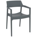TULUM DARK GREY ΠΟΛΥΘΡΟΝΑ ΠΟΛ/ΝΙΟΥ 55X52X79εκ.