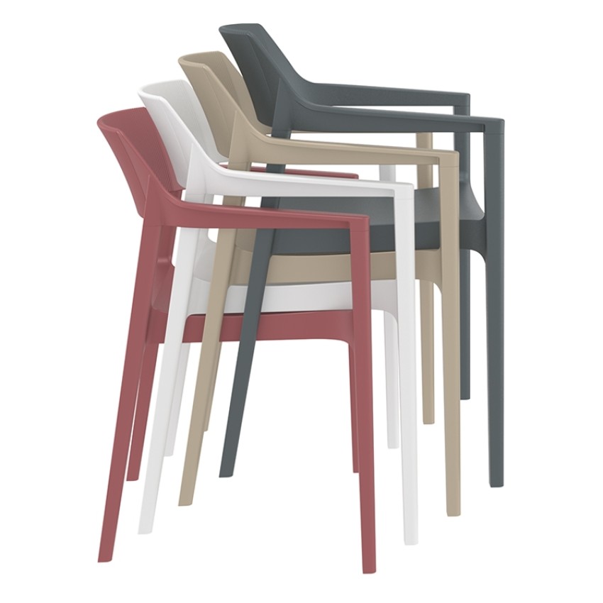 TULUM BLACK/TAUPE ΠΟΛΥΘΡΟΝΑ ΠΟΛ/ΝΙΟΥ 55X52X79εκ.