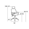 A1710 ΜΑΥΡΟ MESH ΠΟΛΥΘΡΟΝΑ ΓΡΑΦΕΙΟΥ 62Χ61Χ44-109/54-121εκ.