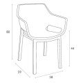 DORA DARK GREY ΠΟΛΥΘΡΟΝΑ ΠΟΛ/ΝΙΟΥ 58X59X80εκ.