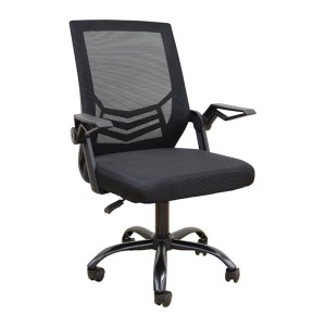 A1830 ΜΑΥΡΟ/ΜΑΥΡΟ MESH ΠΟΛ/ΝΑ ΓΡΑΦΕΙΟΥ 62X54X44-91/53-100εκ.
