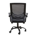 A1830 ΜΑΥΡΟ/ΜΑΥΡΟ MESH ΠΟΛ/ΝΑ ΓΡΑΦΕΙΟΥ 62X54X44-91/53-100εκ.