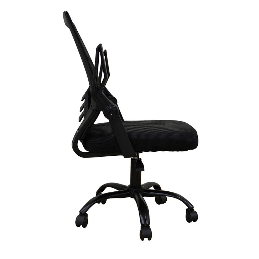 A1830 ΜΑΥΡΟ/ΜΑΥΡΟ MESH ΠΟΛ/ΝΑ ΓΡΑΦΕΙΟΥ 62X54X44-91/53-100εκ.