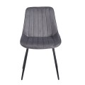 BONY GREY VELVET ΥΦΑΣΜΑ ΚΑΡΕΚΛΑ ΜΕΤΑΛΛΙΚΗ 51X58X87εκ.