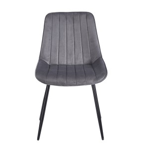 BONY GREY VELVET ΥΦΑΣΜΑ ΚΑΡΕΚΛΑ ΜΕΤΑΛΛΙΚΗ 51X58X87εκ.