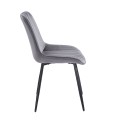BONY GREY VELVET ΥΦΑΣΜΑ ΚΑΡΕΚΛΑ ΜΕΤΑΛΛΙΚΗ 51X58X87εκ.