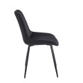 BONY BLACK VELVET ΥΦΑΣΜΑ ΚΑΡΕΚΛΑ ΜΕΤΑΛΛΙΚΗ 51X58X87εκ.