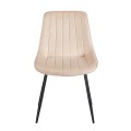 BONY BEIGE VELVET ΥΦΑΣΜΑ ΚΑΡΕΚΛΑ ΜΕΤΑΛΛΙΚΗ 51X58X87εκ.
