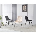 BONY BEIGE VELVET ΥΦΑΣΜΑ ΚΑΡΕΚΛΑ ΜΕΤΑΛΛΙΚΗ 51X58X87εκ.