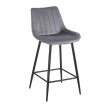 REPO GREY VELVET ΥΦΑΣΜΑ 66εκ. ΣΚΑΜΠΟ ΜΕΤΑΛΛΙΚΟ 48X49X66-96εκ.