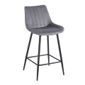 REPO GREY VELVET ΥΦΑΣΜΑ 66εκ. ΣΚΑΜΠΟ ΜΕΤΑΛΛΙΚΟ 48X49X66-96εκ.