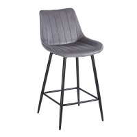 REPO GREY VELVET ΥΦΑΣΜΑ 66εκ. ΣΚΑΜΠΟ ΜΕΤΑΛΛΙΚΟ 48X49X66-96εκ.