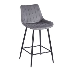 REPO GREY VELVET ΥΦΑΣΜΑ 66εκ. ΣΚΑΜΠΟ ΜΕΤΑΛΛΙΚΟ 48X49X66-96εκ.
