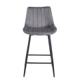 REPO GREY VELVET ΥΦΑΣΜΑ 66εκ. ΣΚΑΜΠΟ ΜΕΤΑΛΛΙΚΟ 48X49X66-96εκ.