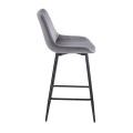 REPO GREY VELVET ΥΦΑΣΜΑ 66εκ. ΣΚΑΜΠΟ ΜΕΤΑΛΛΙΚΟ 48X49X66-96εκ.