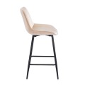 REPO BEIGE VELVET ΥΦΑΣΜΑ 66εκ. ΣΚΑΜΠΟ ΜΕΤΑΛΛΙΚΟ 48X49X66-96εκ.