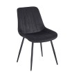 BONY BLACK VELVET ΥΦΑΣΜΑ ΚΑΡΕΚΛΑ ΜΕΤΑΛΛΙΚΗ 51X58X87εκ.