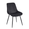 BONY BLACK VELVET ΥΦΑΣΜΑ ΚΑΡΕΚΛΑ ΜΕΤΑΛΛΙΚΗ 51X58X87εκ.
