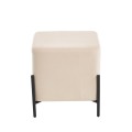 BELLA/S ΣΚΑΜΠΟ BEIGE VELVET ΥΦΑΣΜΑ 36X36Χ38εκ.