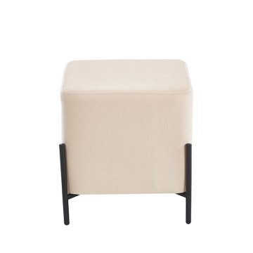 BELLA/S ΣΚΑΜΠΟ BEIGE VELVET ΥΦΑΣΜΑ 36X36Χ38εκ.