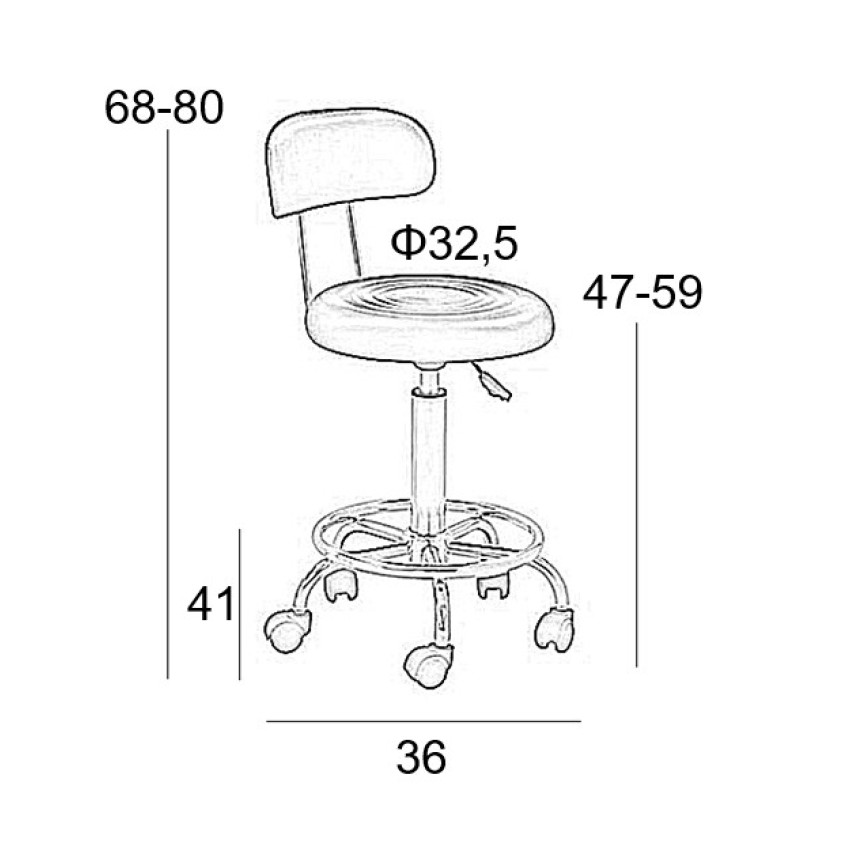 Σκαμπό Μπάρ 2τμχ Bar72 Λευκό Pu 38x43x82εκ.