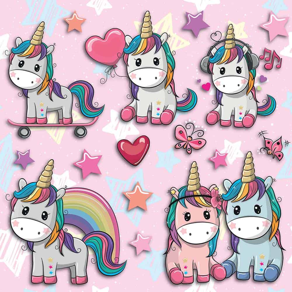 Lovely Unicorn αυτοκόλλητα  επιπέδων