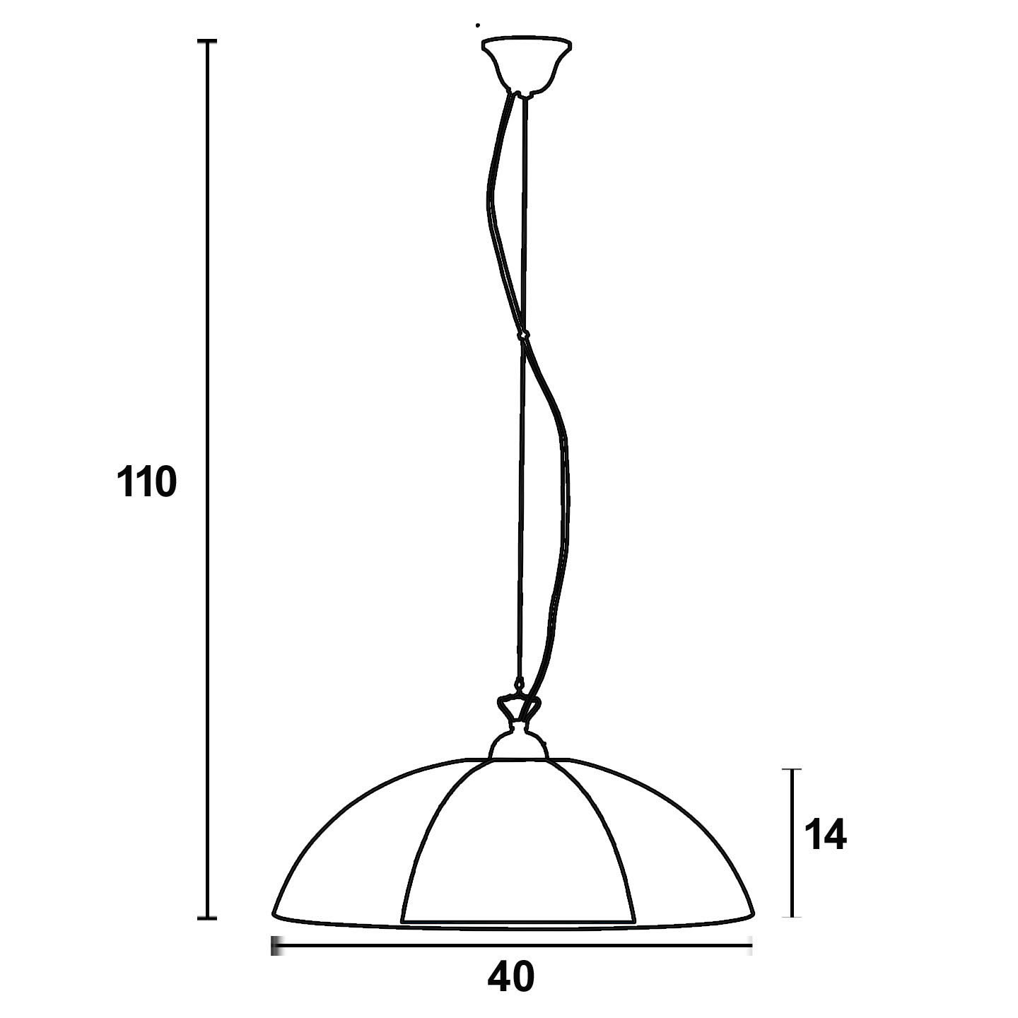 Plexiglass & Γυαλί φιμέ διάφανο μονόφωτο φωτιστικό Φ40