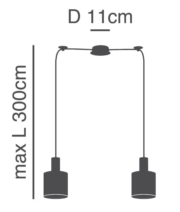 Se21-Gm-4-Bl2-Sh3 Adept Tube Gold Matt Κρεμαστό Φωτιστικό Brown Fabric Shade