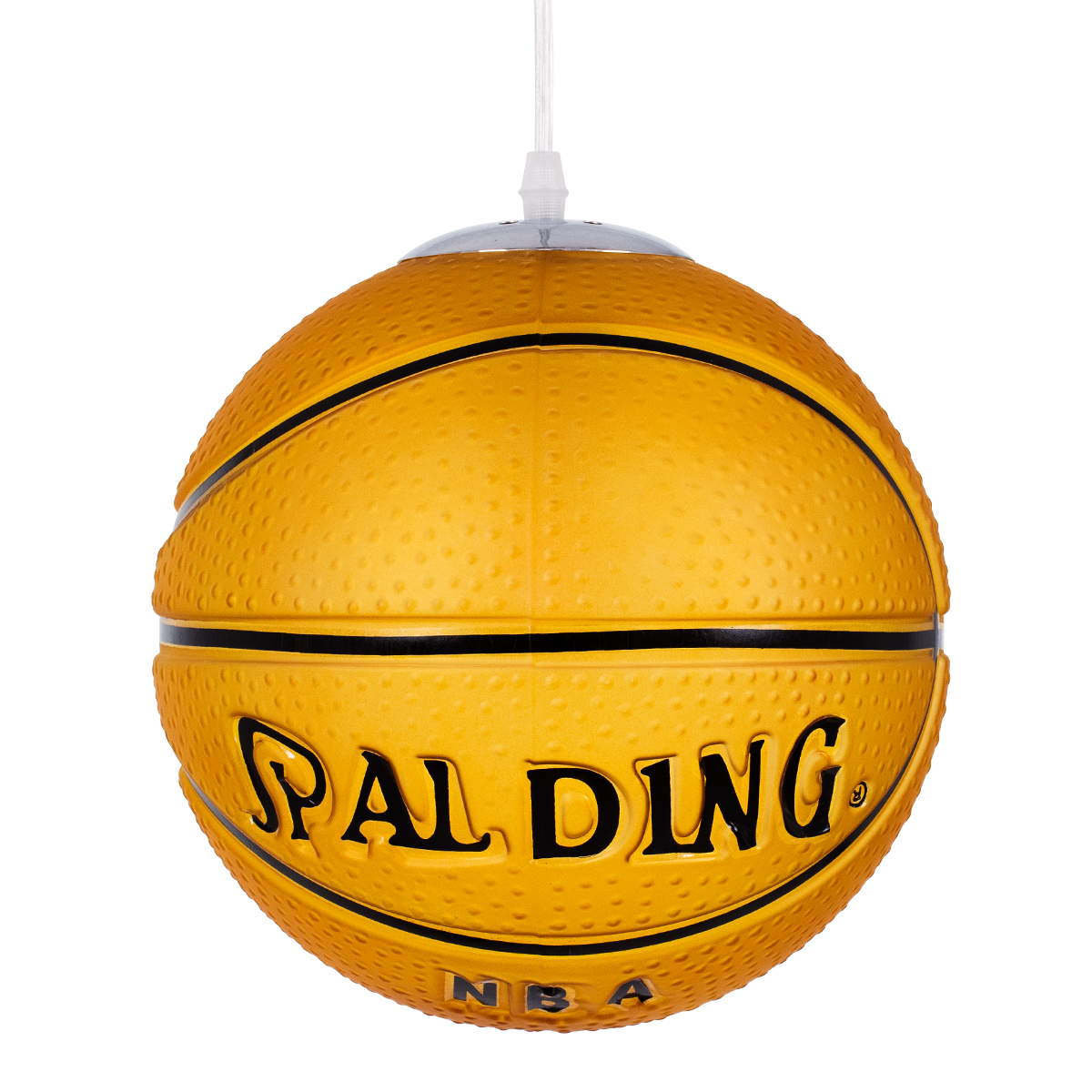 Spalding Nba Glint®  Κρεμαστό Παιδικό Φωτιστικό Οροφής Μονόφωτο 1 X E27 Πορτοκαλί Γυάλινο Φ25 X Υ25Cm