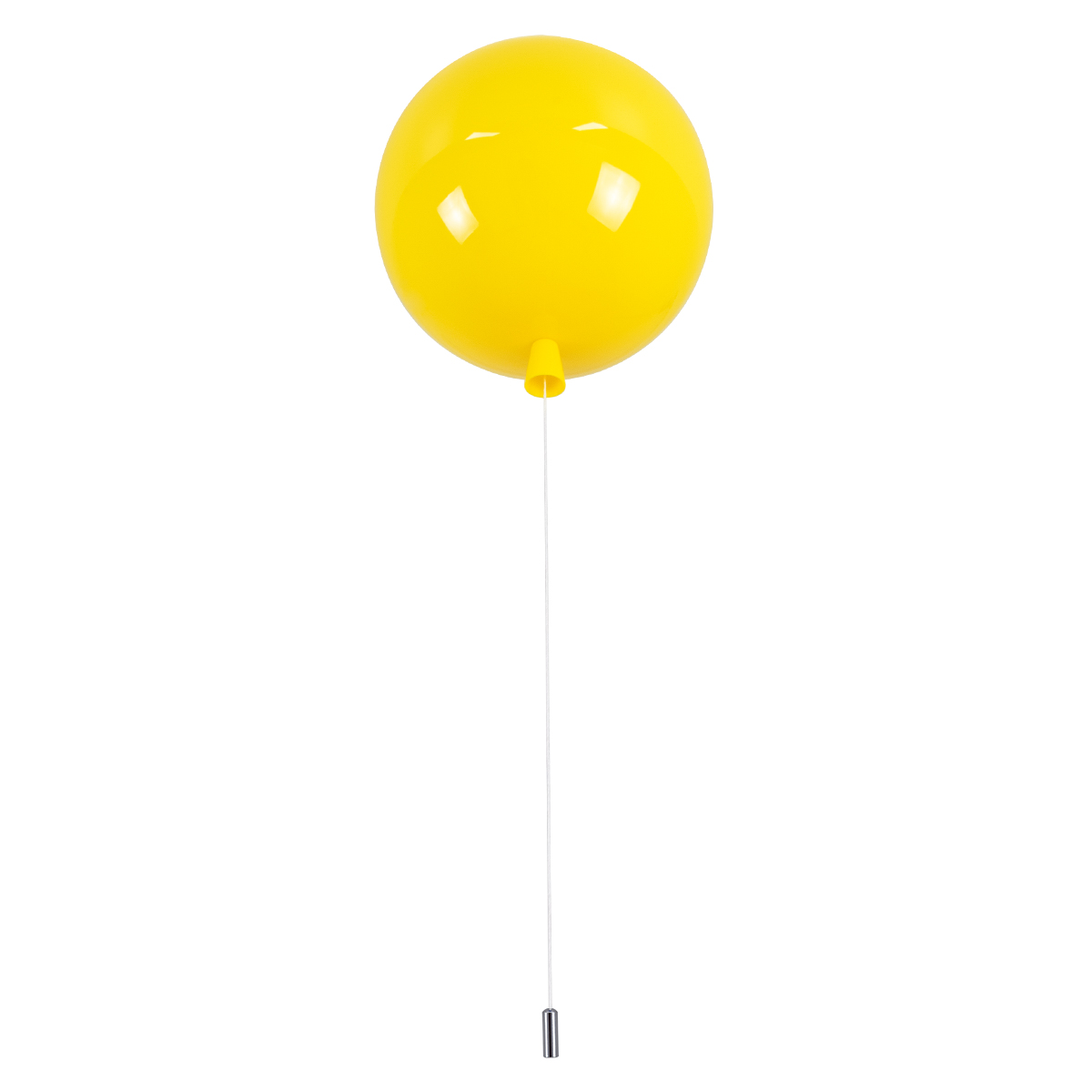 Balloon Glint®  Παιδικό Φωτιστικό Οροφής Μονόφωτο Κίτρινο Πλαστικό Μπάλα Φ30 X Υ33Cm