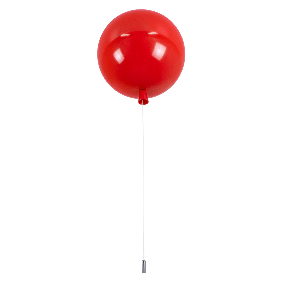 Balloon Glint®  Παιδικό Φωτιστικό Οροφής Μονόφωτο Κόκκινο Πλαστικό Μπάλα Φ30 X Υ33Cm