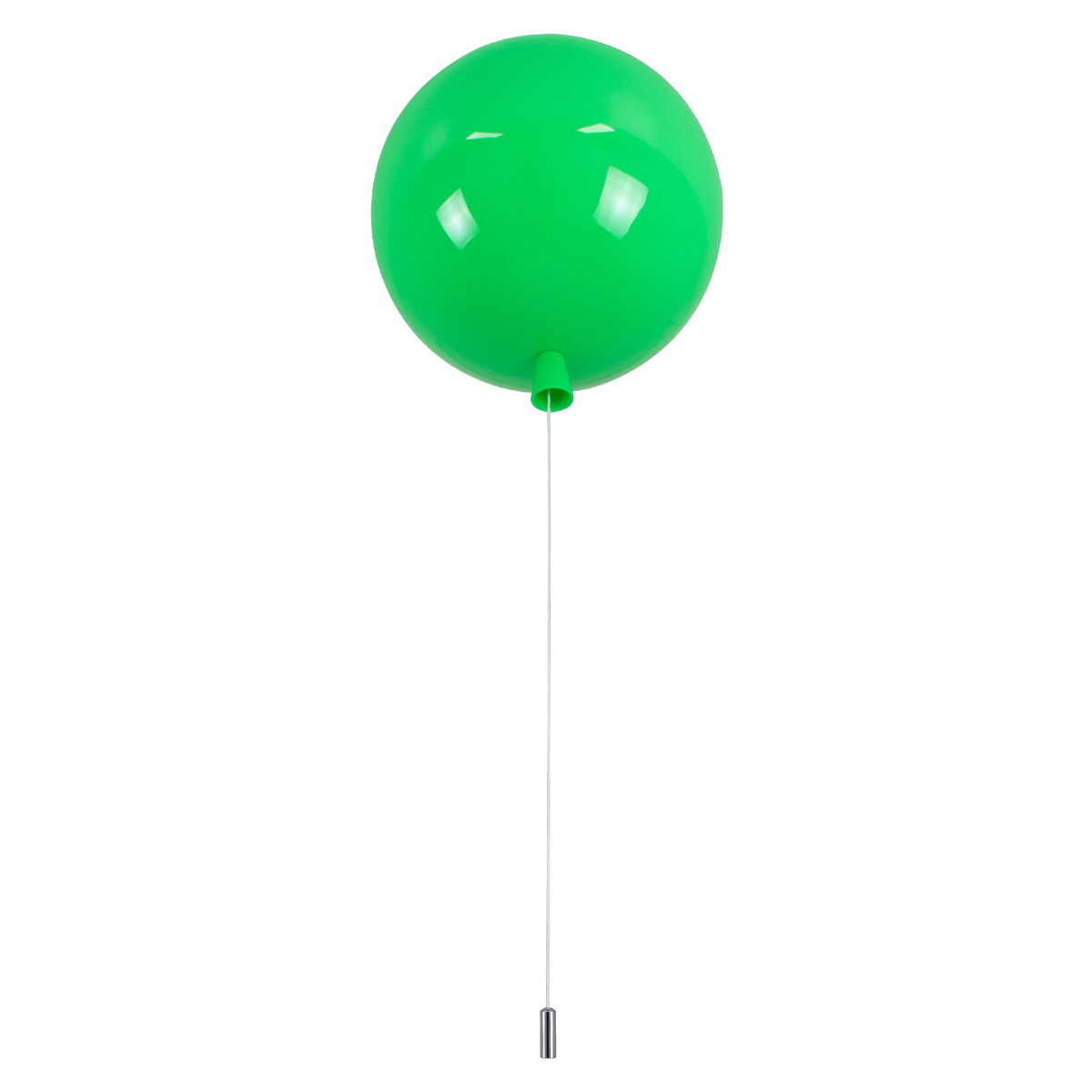 Balloon Glint®  Παιδικό Φωτιστικό Οροφής Μονόφωτο Πράσινο Πλαστικό Μπάλα Φ30 X Υ33Cm