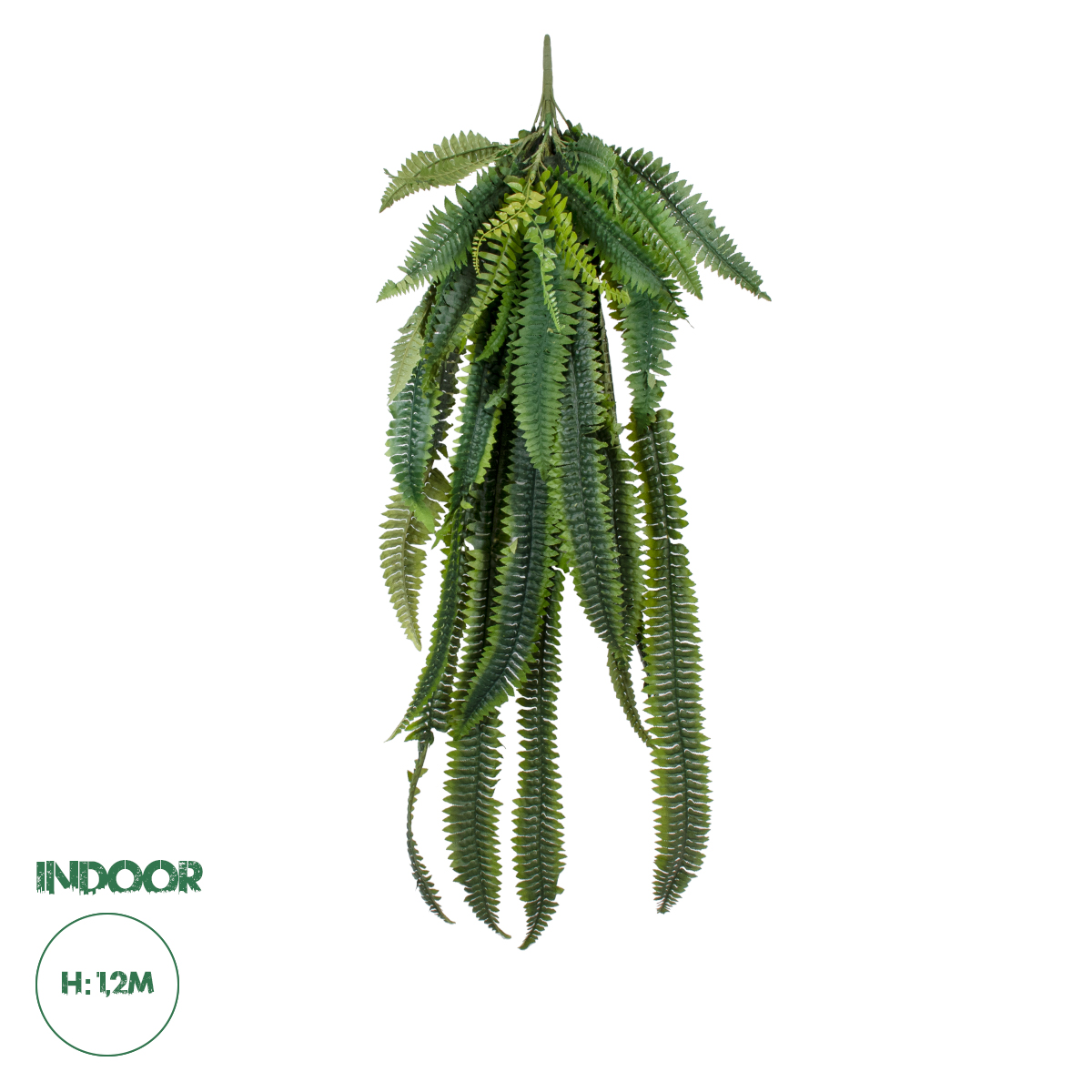 Τεχνητός Κήπος Fern Hanging Branch Glint® Τεχνητό Διακοσμητικό Κρεμαστό Φυτό Φτέρη Υ120Cm