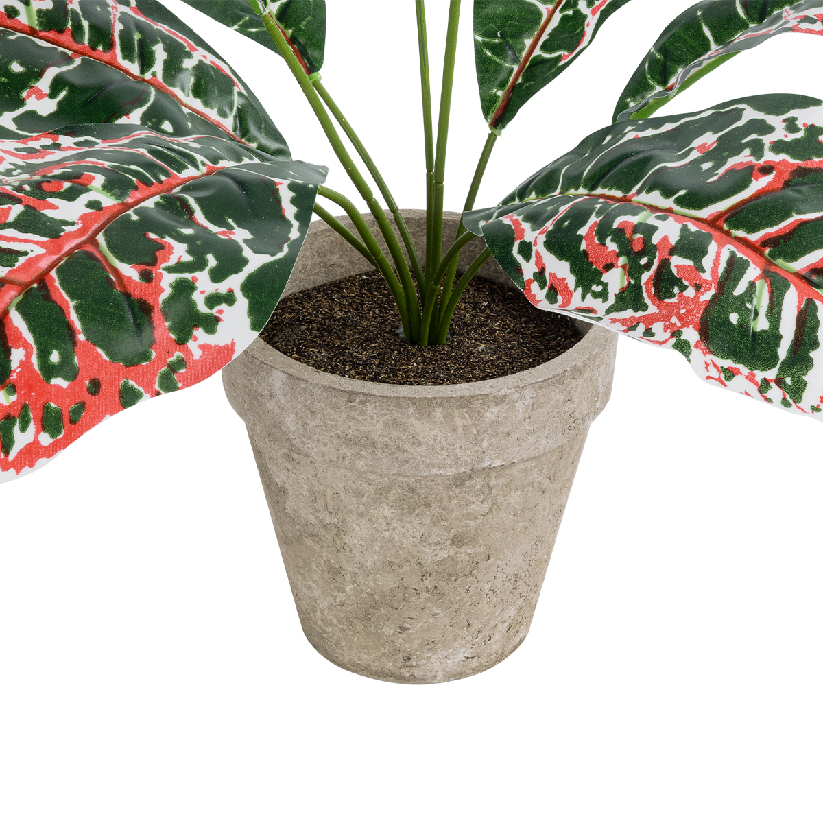 Τεχνητός Κήπος Red Aglaonema Potted Plant Glint® Διακοσμητικό Φυτό Κόκκινο Αγλαόνημα Φ40 X Υ33Cm