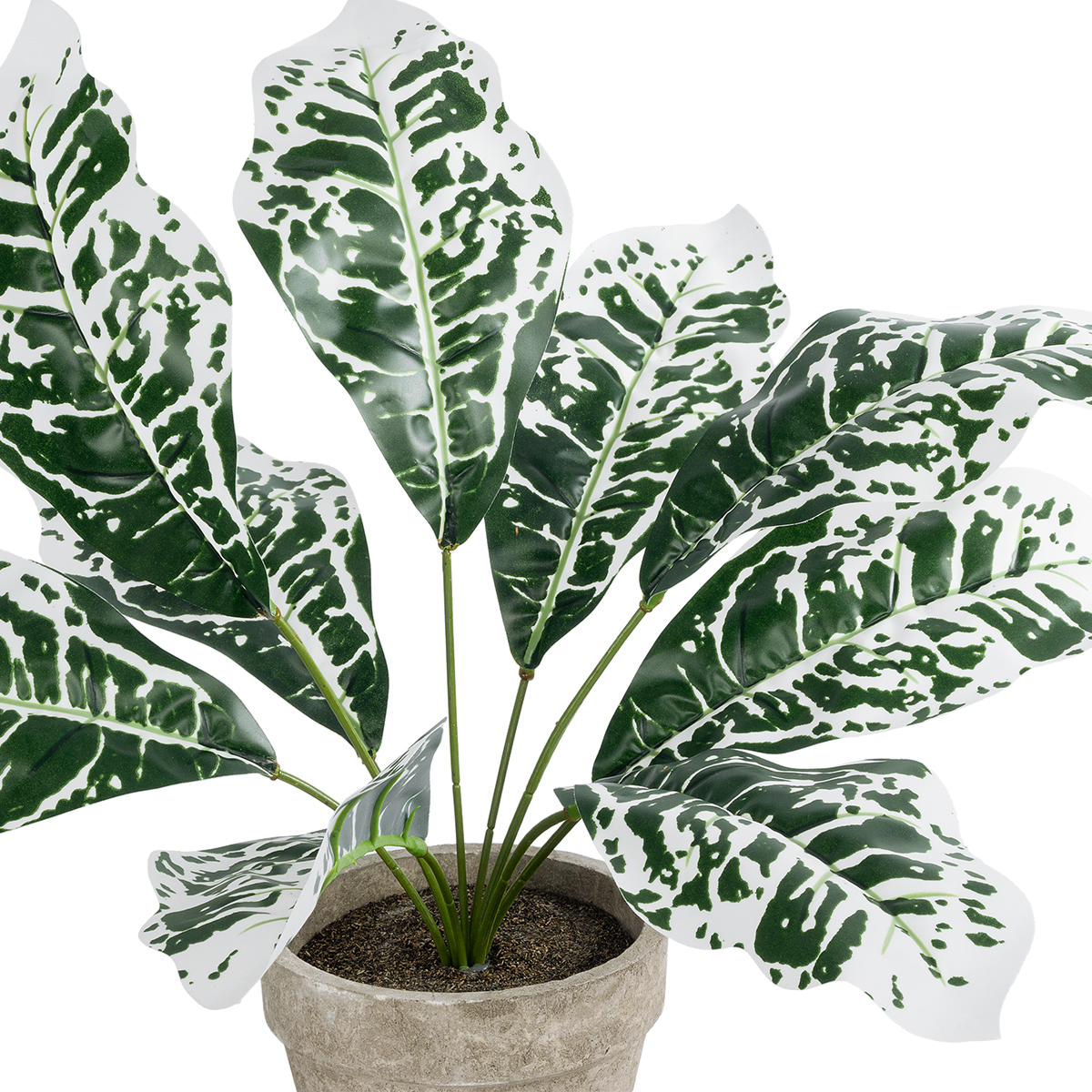 Τεχνητός Κήπος White Aglaonema Potted Plant Glint® Διακοσμητικό Φυτό Λευκό Αγλαόνημα Φ40 X Υ33Cm