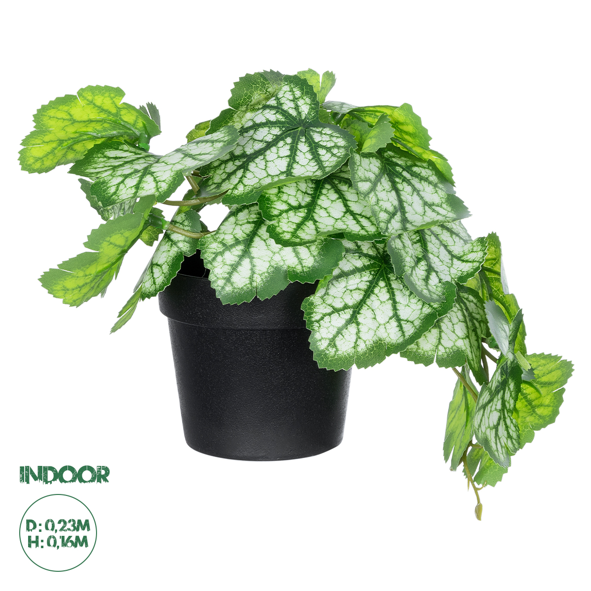 Τεχνητός Κήπος White Begonia Plant Glint® Διακοσμητικό Φυτό Λευκή Μπιγόνια Φ23 X Υ16Cm